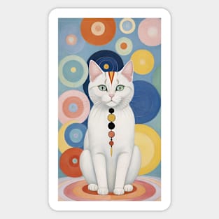 Hilma af Klint's Cat Kaleidoscope Sticker